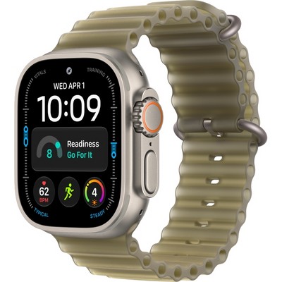 Умные часы Apple Watch Ultra 4 49mm GPS + Cellular Natural Titanium Case with Translucent Kelp Ocean Band - фото 60925