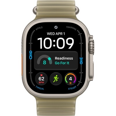 Умные часы Apple Watch Ultra 4 49mm GPS + Cellular Natural Titanium Case with Translucent Kelp Ocean Band - фото 60926