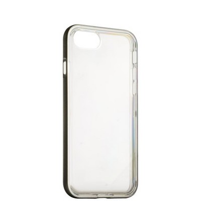 Чехол&бампер силиконовый прозрачный для iPhone SE (2020г.)/ 8/ 7 (4.7) в техпаке Space grey «Серый космос» борт - фото 7926