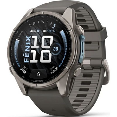 Умные часы Garmin Fenix 9 43mm Amoled Sapphire Titanium with Pebble Gray Silicone Band (010-04761-11) - фото 61197