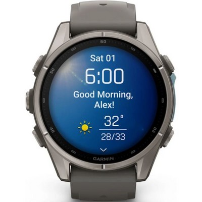 Умные часы Garmin Fenix 9 43mm Amoled Sapphire Titanium with Pebble Gray Silicone Band (010-04761-11) - фото 61202