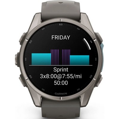 Умные часы Garmin Fenix 9 43mm Amoled Sapphire Titanium with Pebble Gray Silicone Band (010-04761-11) - фото 61203