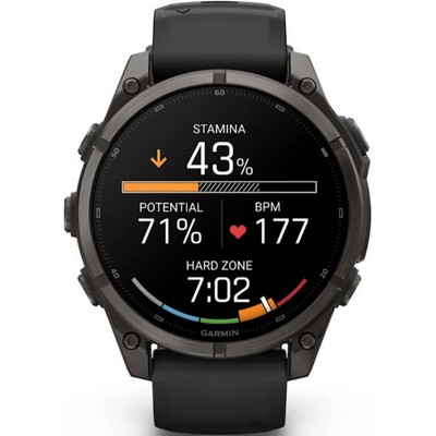 Умные часы Garmin Fenix 9 47mm Amoled Sapphire Carbon Gray DLC Titanium with Black Silicone Band (010-04762-11) - фото 61207
