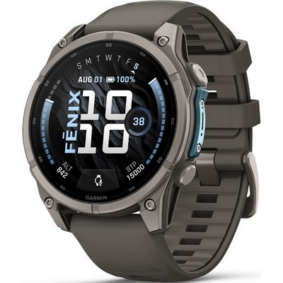 Умные часы Garmin Fenix 9 47mm Amoled Sapphire Titanium with Pebble Gray Silicone Band (010-04762-01) - фото 61211