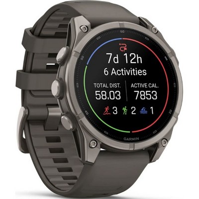 Умные часы Garmin Fenix 9 47mm Amoled Sapphire Titanium with Pebble Gray Silicone Band (010-04762-01) - фото 61213