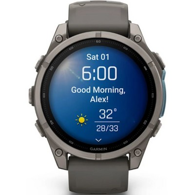 Умные часы Garmin Fenix 9 47mm Amoled Sapphire Titanium with Pebble Gray Silicone Band (010-04762-01) - фото 61216