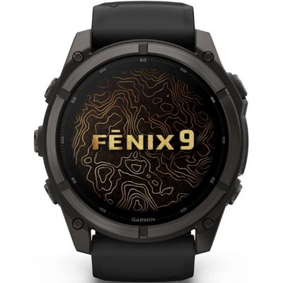 Умные часы Garmin Fenix 9 51mm Amoled Sapphire Carbon Gray DLC Titanium with Black Silicone Band (010-04763-11) - фото 61218
