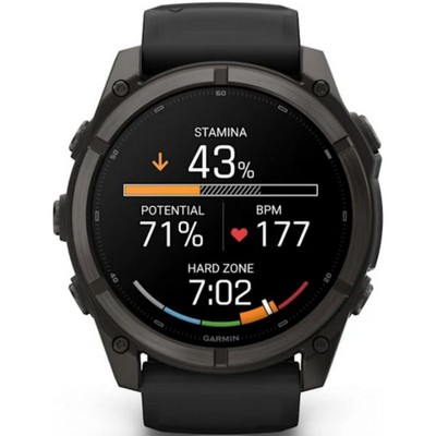 Умные часы Garmin Fenix 9 51mm Amoled Sapphire Carbon Gray DLC Titanium with Black Silicone Band (010-04763-11) - фото 61219