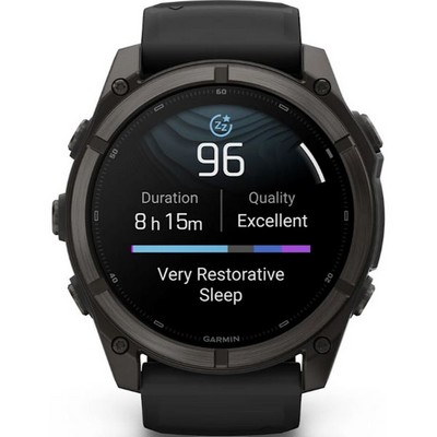 Умные часы Garmin Fenix 9 51mm Amoled Sapphire Carbon Gray DLC Titanium with Black Silicone Band (010-04763-11) - фото 61221