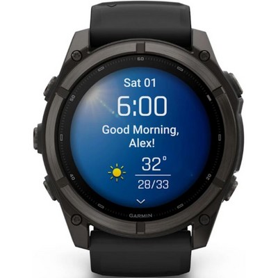 Умные часы Garmin Fenix 9 51mm Amoled Sapphire Carbon Gray DLC Titanium with Black Silicone Band (010-04763-11) - фото 61222