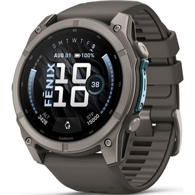 Умные часы Garmin Fenix 9 51mm Amoled Sapphire Titanium with Pebble Gray Silicone Band (010-04763-01) - фото 61224