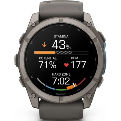 Умные часы Garmin Fenix 9 51mm Amoled Sapphire Titanium with Pebble Gray Silicone Band (010-04763-01) - фото 61226
