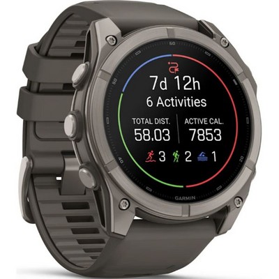 Умные часы Garmin Fenix 9 51mm Amoled Sapphire Titanium with Pebble Gray Silicone Band (010-04763-01) - фото 61227