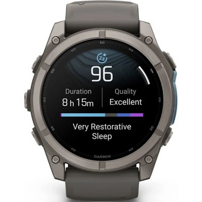 Умные часы Garmin Fenix 9 51mm Amoled Sapphire Titanium with Pebble Gray Silicone Band (010-04763-01) - фото 61228