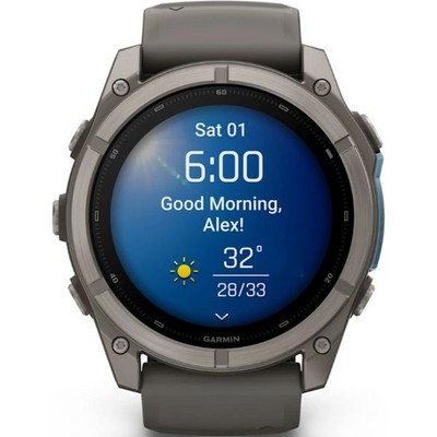 Умные часы Garmin Fenix 9 51mm Amoled Sapphire Titanium with Pebble Gray Silicone Band (010-04763-01) - фото 61229