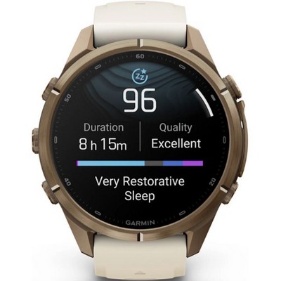 Умные часы Garmin Fenix 9 Pro 43mm Amoled Sapphire Autumn Gold Titanium with Cream/French Gray Silicone Band (010-04335-26) - фото 61235