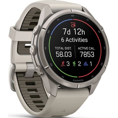 Умные часы Garmin Fenix 9 Pro 43mm Amoled Sapphire Titanium with Fog Gray/Dark Sandstone Silicone Band (010-04335-86) - фото 61247