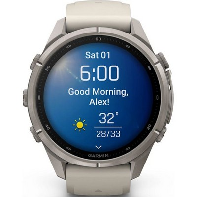 Умные часы Garmin Fenix 9 Pro 43mm Amoled Sapphire Titanium with Fog Gray/Dark Sandstone Silicone Band (010-04335-86) - фото 61249
