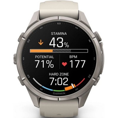 Умные часы Garmin Fenix 9 Pro 43mm Amoled Sapphire Titanium with Fog Gray/Dark Sandstone Silicone Band (010-04335-86) - фото 61250