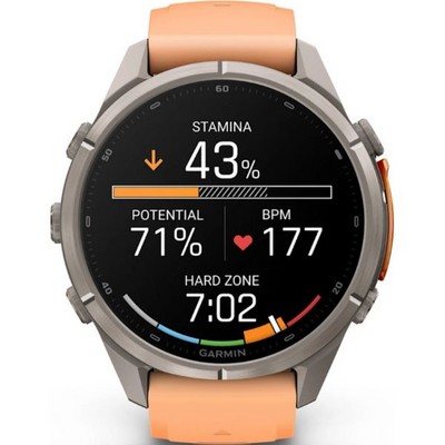 Умные часы Garmin Fenix 9 Pro 43mm Amoled Sapphire Titanium with Shell Pink/Autumn Orange Silicone Band (010-04335-06) - фото 61255