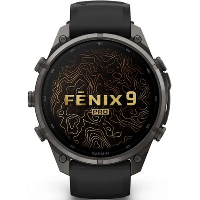 Умные часы Garmin Fenix 9 Pro 47mm Amoled Sapphire Carbon Gray DLC Titanium with Black/Pebble Gray Silicone (010-04336-16) - фото 61260