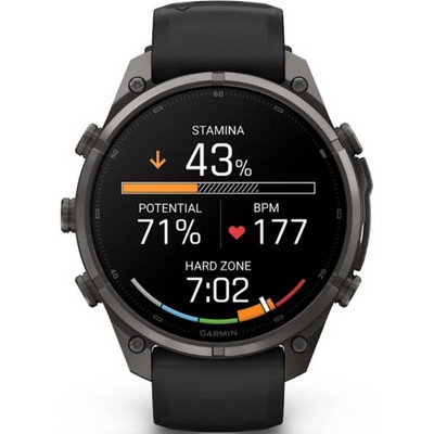 Умные часы Garmin Fenix 9 Pro 47mm Amoled Sapphire Carbon Gray DLC Titanium with Black/Pebble Gray Silicone (010-04336-16) - фото 61261