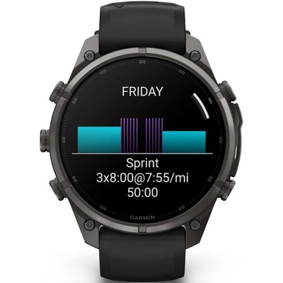 Умные часы Garmin Fenix 9 Pro 47mm Amoled Sapphire Carbon Gray DLC Titanium with Black/Pebble Gray Silicone (010-04336-16) - фото 61265
