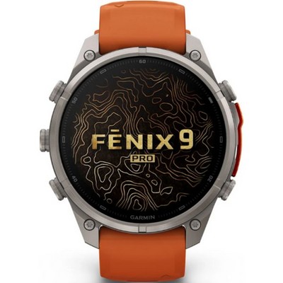 Умные часы Garmin Fenix 9 Pro 47mm Amoled Sapphire Titanium with Autumn Orange/Spark Orange Silicone Band (010-04336-06) - фото 61267