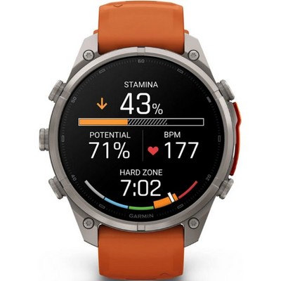 Умные часы Garmin Fenix 9 Pro 47mm Amoled Sapphire Titanium with Autumn Orange/Spark Orange Silicone Band (010-04336-06) - фото 61269