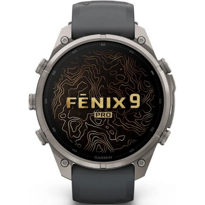 Умные часы Garmin Fenix 9 Pro 47mm Amoled Sapphire Titanium with Graphite/Black Silicone Band (010-04336-26) - фото 61274