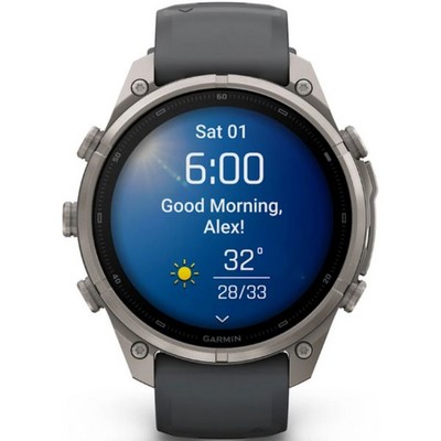 Умные часы Garmin Fenix 9 Pro 47mm Amoled Sapphire Titanium with Graphite/Black Silicone Band (010-04336-26) - фото 61278