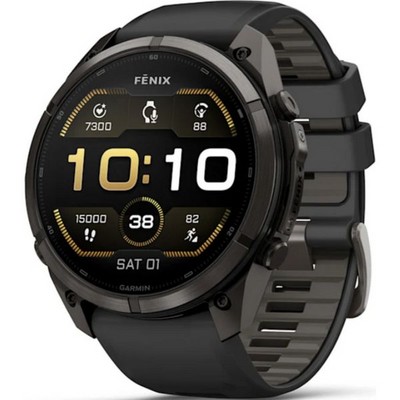 Умные часы Garmin Fenix 9 Pro 51mm Amoled Sapphire Carbon Gray DLC Titanium with Black/Pebble Gray Silicone (010-04337-16) - фото 61280