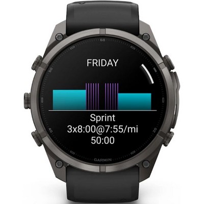 Умные часы Garmin Fenix 9 Pro 51mm Amoled Sapphire Carbon Gray DLC Titanium with Black/Pebble Gray Silicone (010-04337-16) - фото 61286