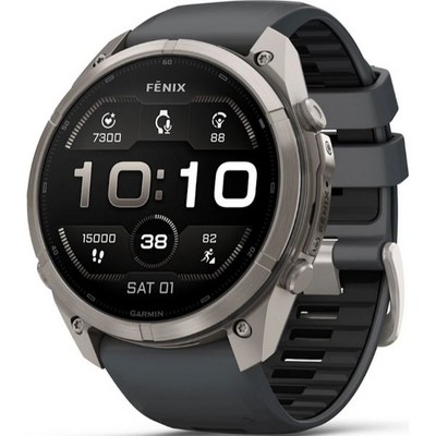 Умные часы Garmin Fenix 9 Pro 51mm Amoled Sapphire Titanium with Graphite/Black Silicone Band (010-04337-26) - фото 61294