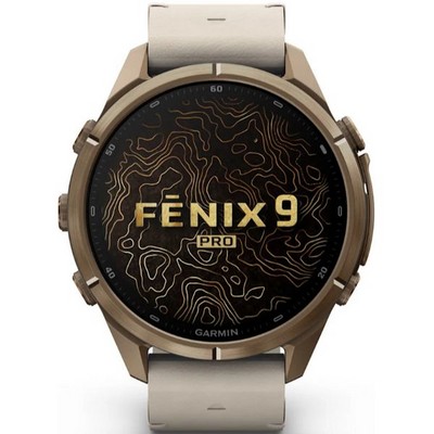 Умные часы Garmin Fenix 9 Pro inReach 43mm Amoled Sapphire Autumn Gold Titanium with Bone Leather Band (010-04335-41) - фото 61302