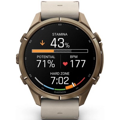 Умные часы Garmin Fenix 9 Pro inReach 43mm Amoled Sapphire Autumn Gold Titanium with Bone Leather Band (010-04335-41) - фото 61303