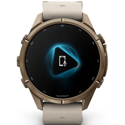 Умные часы Garmin Fenix 9 Pro inReach 43mm Amoled Sapphire Autumn Gold Titanium with Bone Leather Band (010-04335-41) - фото 61306