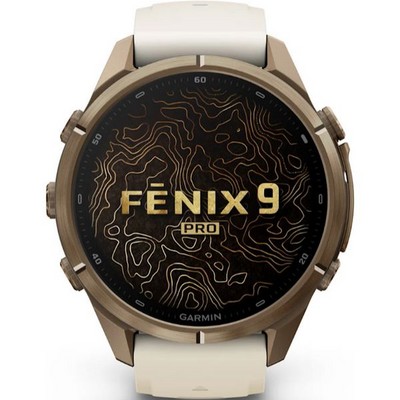 Умные часы Garmin Fenix 9 Pro inReach 43mm Amoled Sapphire Autumn Gold Titanium with Cream/French Gray Silicone Band (010-04335 - фото 61309