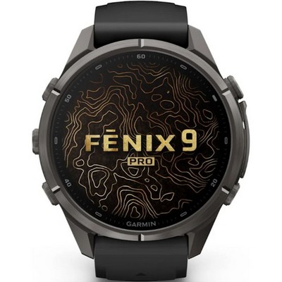Умные часы Garmin Fenix 9 Pro inReach 43mm Amoled Sapphire Carbon Gray DLC Titanium with Black/Pebble Gray Silicone Band (010-0 - фото 61316