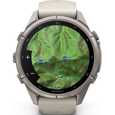 Умные часы Garmin Fenix 9 Pro inReach 43mm Amoled Sapphire Titanium with Fog Gray/Dark Sandstone Silicone Band (010-04335-81) - фото 61326