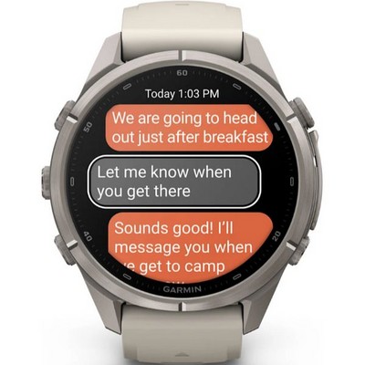 Умные часы Garmin Fenix 9 Pro inReach 43mm Amoled Sapphire Titanium with Fog Gray/Dark Sandstone Silicone Band (010-04335-81) - фото 61327