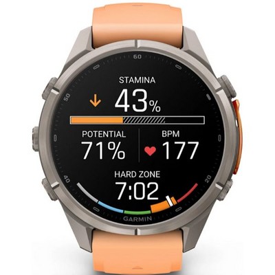 Умные часы Garmin Fenix 9 Pro inReach 43mm Amoled Sapphire Titanium with Shell Pink/Autumn Orange Silicone Band (010-04335-01) - фото 61332