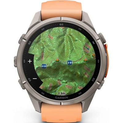 Умные часы Garmin Fenix 9 Pro inReach 43mm Amoled Sapphire Titanium with Shell Pink/Autumn Orange Silicone Band (010-04335-01) - фото 61333