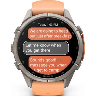Умные часы Garmin Fenix 9 Pro inReach 43mm Amoled Sapphire Titanium with Shell Pink/Autumn Orange Silicone Band (010-04335-01) - фото 61335