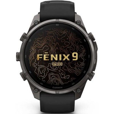 Умные часы Garmin Fenix 9 Pro inReach 47mm Amoled Sapphire Carbon Gray DLC Titanium with Black/Pebble Gray Silicone Band (010-0 - фото 61337
