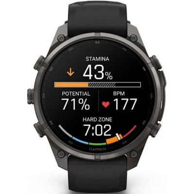 Умные часы Garmin Fenix 9 Pro inReach 47mm Amoled Sapphire Carbon Gray DLC Titanium with Black/Pebble Gray Silicone Band (010-0 - фото 61339