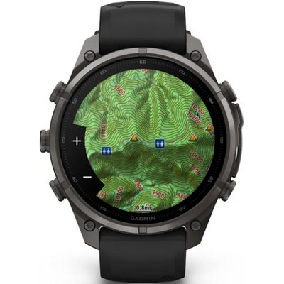 Умные часы Garmin Fenix 9 Pro inReach 47mm Amoled Sapphire Carbon Gray DLC Titanium with Black/Pebble Gray Silicone Band (010-0 - фото 61340