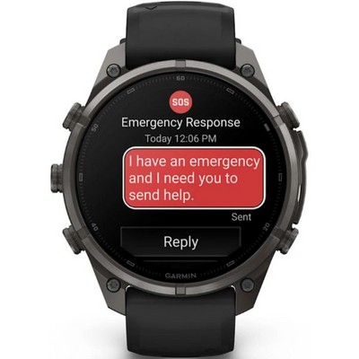 Умные часы Garmin Fenix 9 Pro inReach 47mm Amoled Sapphire Carbon Gray DLC Titanium with Black/Pebble Gray Silicone Band (010-0 - фото 61342
