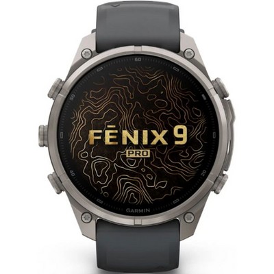 Умные часы Garmin Fenix 9 Pro inReach 47mm Amoled Sapphire Titanium with Graphite/Black Silicone Band (010-04336-21) - фото 61351