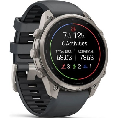 Умные часы Garmin Fenix 9 Pro inReach 47mm Amoled Sapphire Titanium with Graphite/Black Silicone Band (010-04336-21) - фото 61352